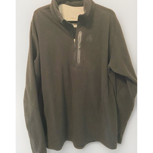 First Ascent 1/4 Zip Fleece Jacket Long Sleeve Pullover  Black Mens Tall XXL - Picture 1 of 5
